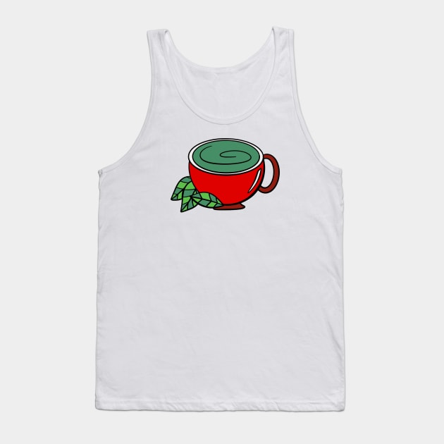 Matcha Tea Tank Top by Kelly Louise Art